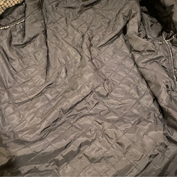 Eddie Bauer Shacket Women’s Large Black Tan Zip Up Nisqually Patchwork Plaid - Picture 6 of 7